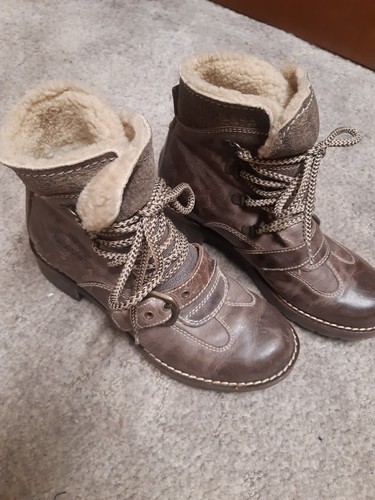 Braune damen winterstiefel mit - braune,